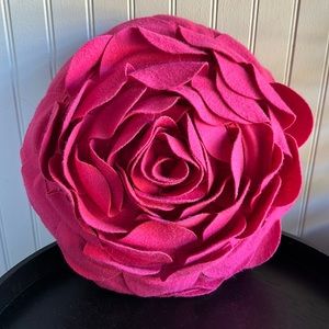 Pottery Barn Dorm Pink Rose Pillow